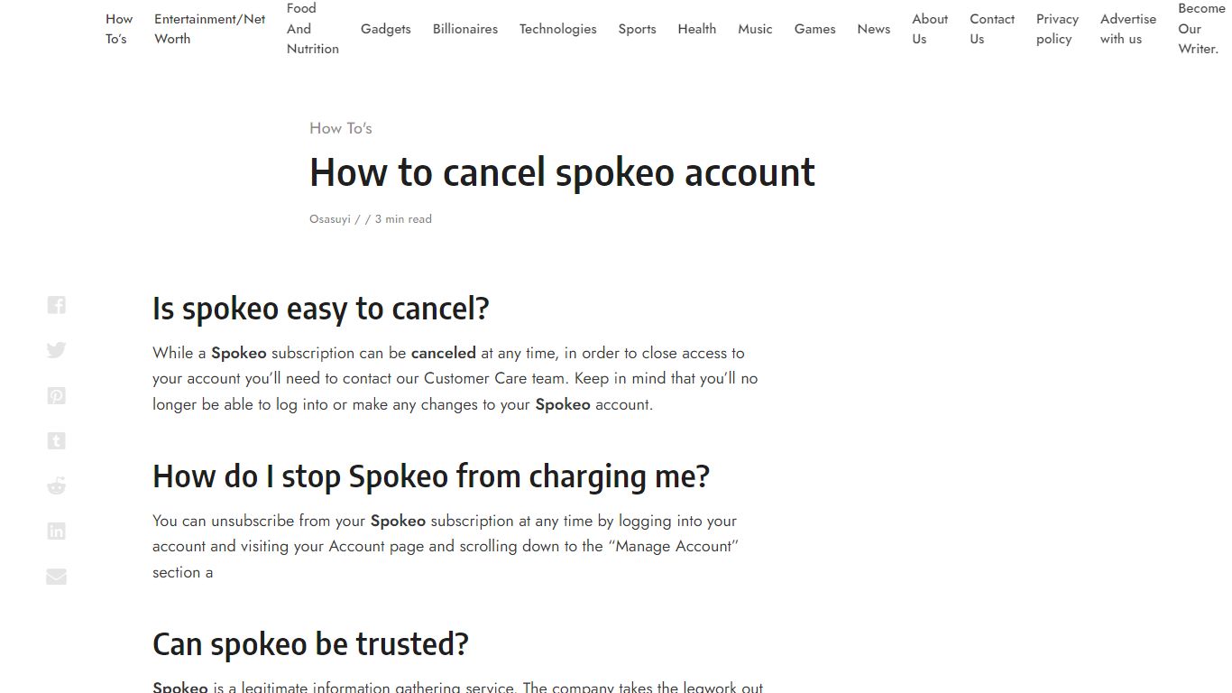 How to cancel spokeo account - The360Report